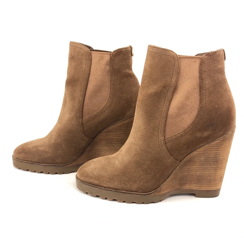 Michael Kors Thea Wedge Ankle Boots 8M